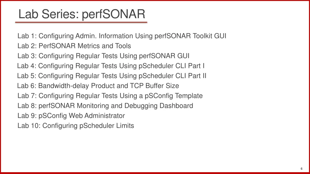 lab series perfsonar
