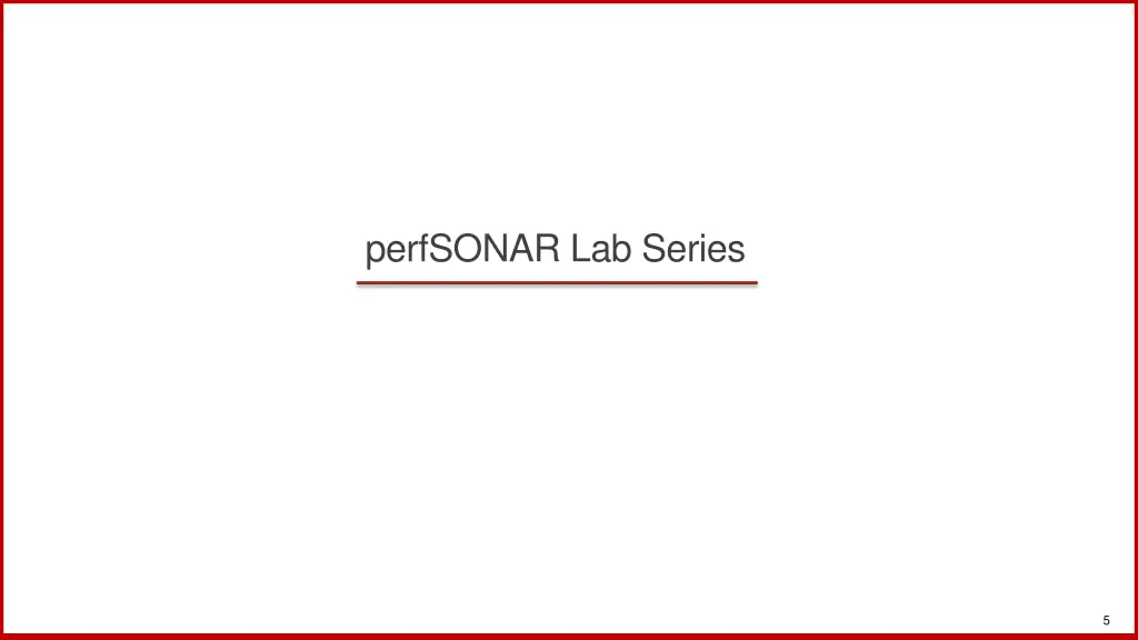 perfsonar lab series