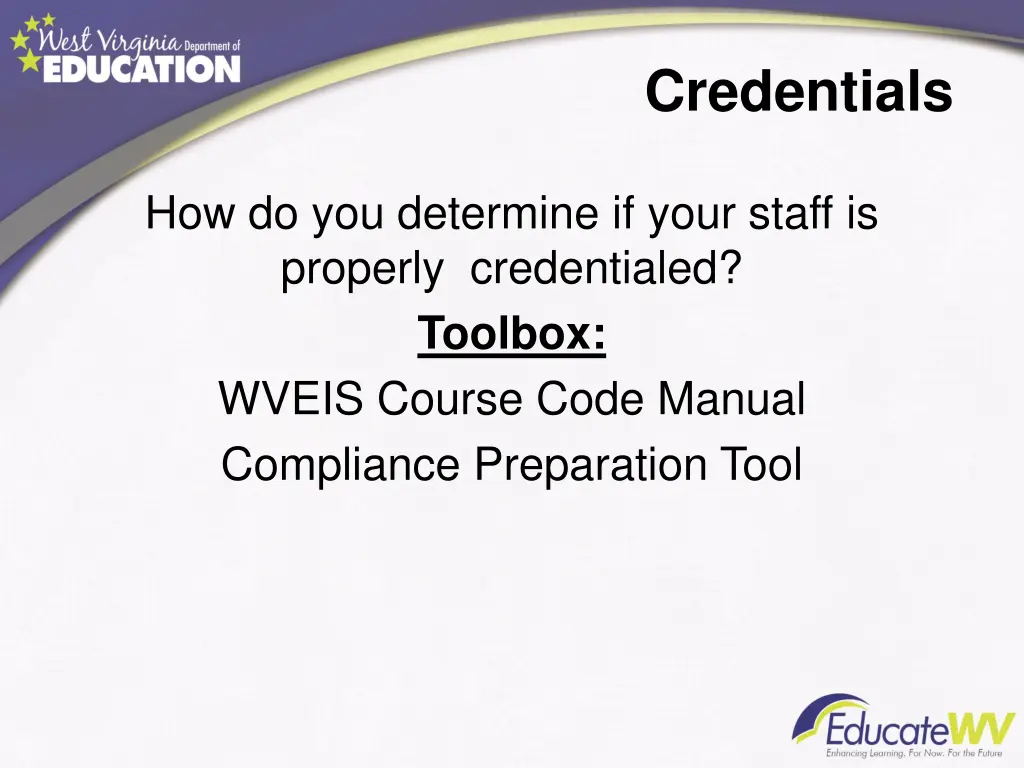 credentials