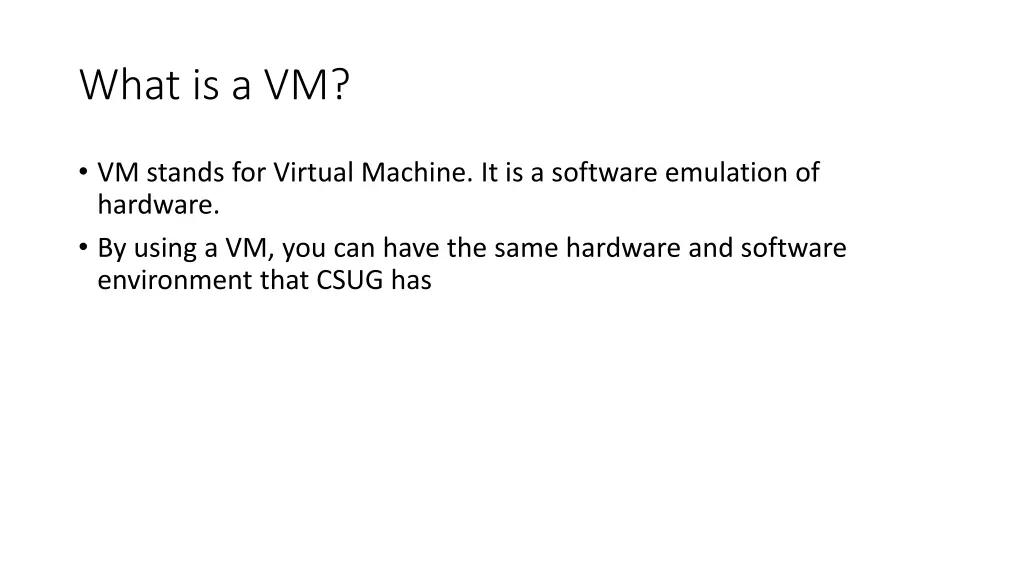 what is a vm