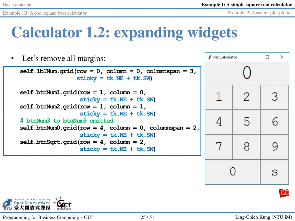 example 1 a simple square root calculator 16