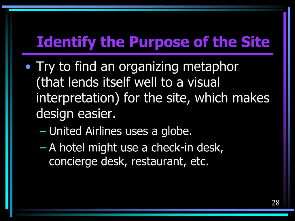 identify the purpose of the site 10