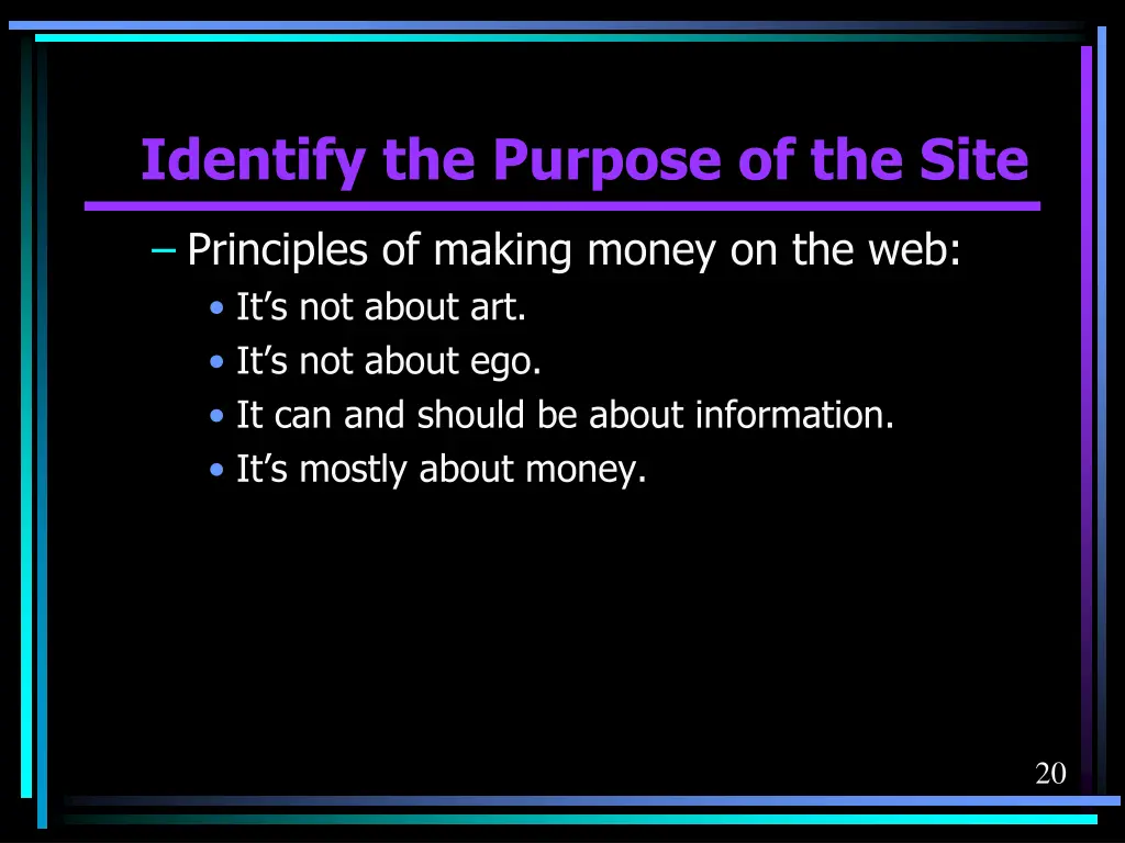 identify the purpose of the site 3