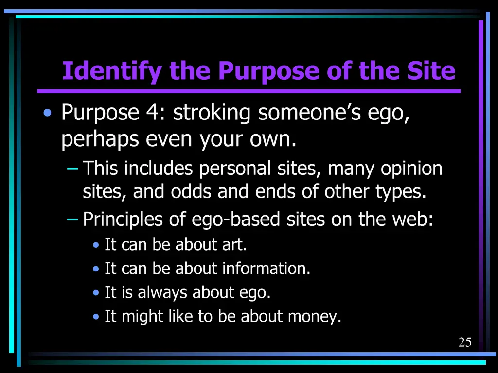 identify the purpose of the site 8