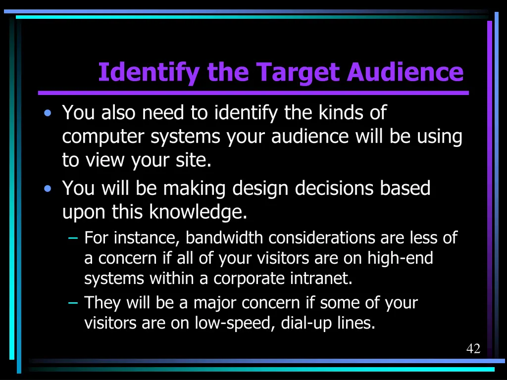 identify the target audience 12
