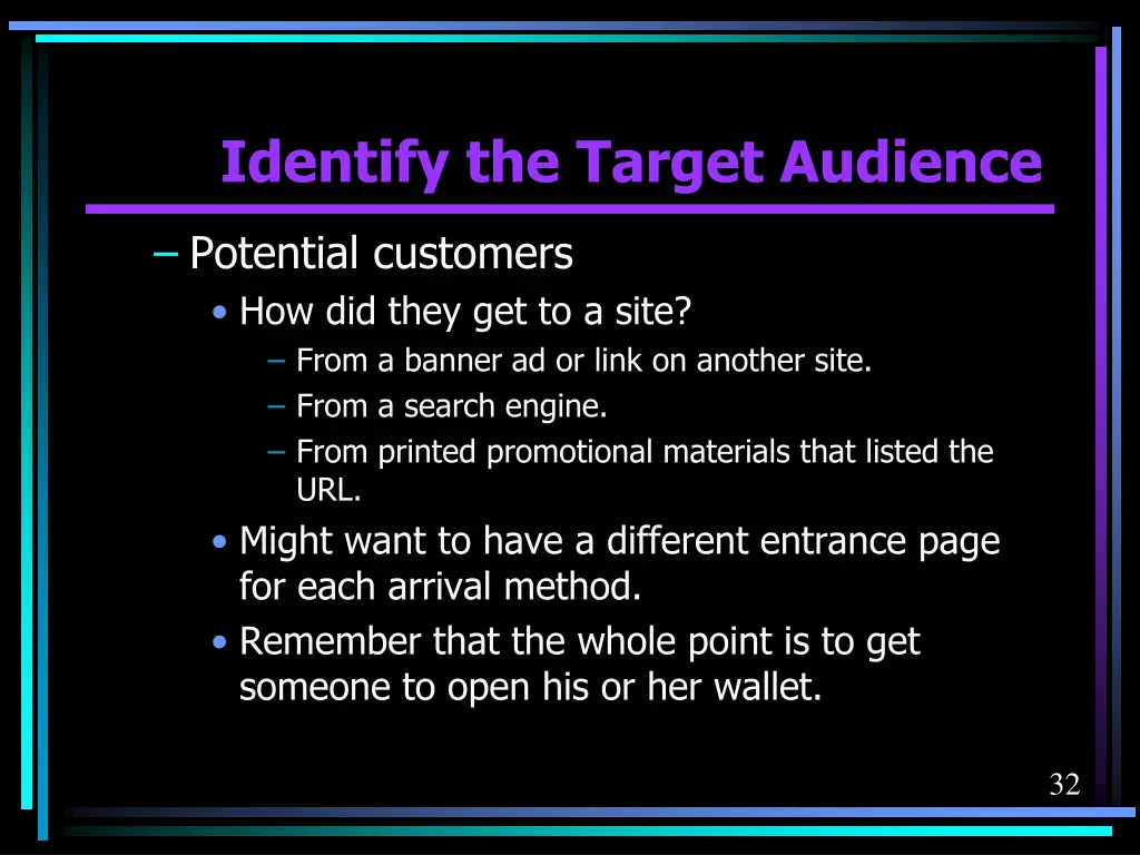 identify the target audience 2