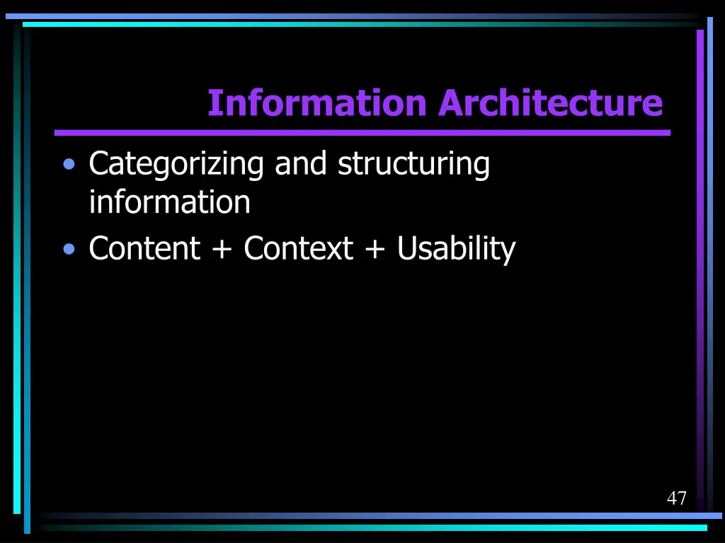 information architecture