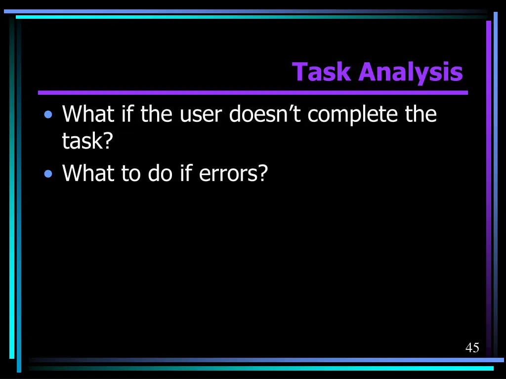 task analysis 2
