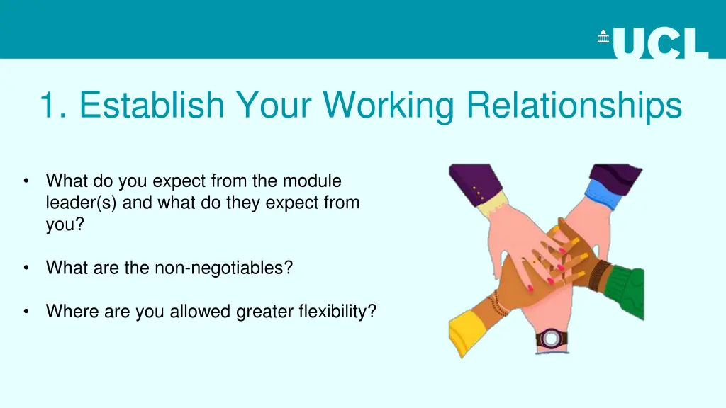 1 establish your working relationships