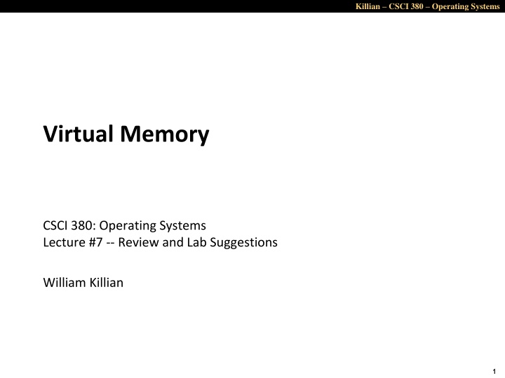killian csci 380 operating systems