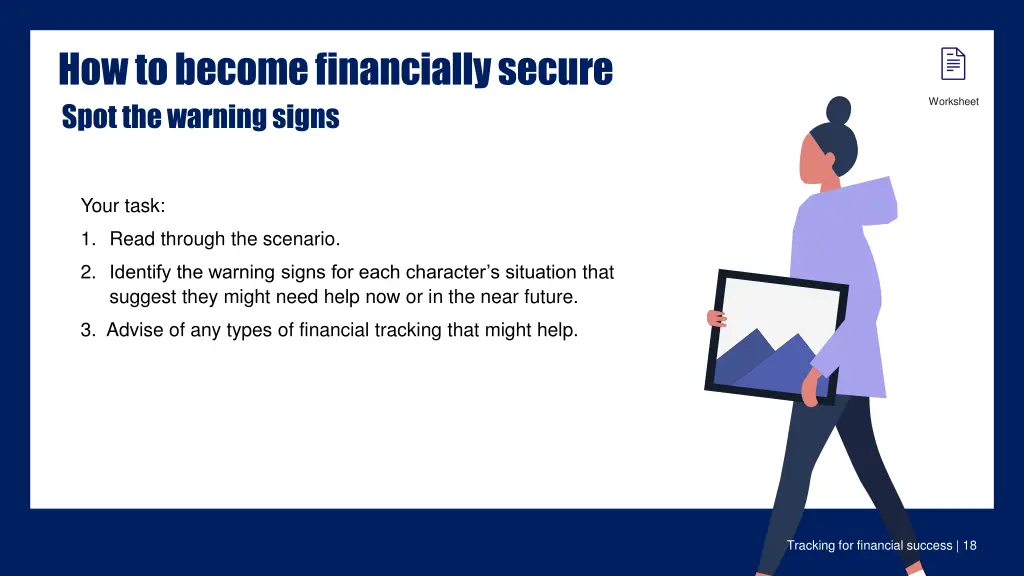 how to become financially secure spot the warning