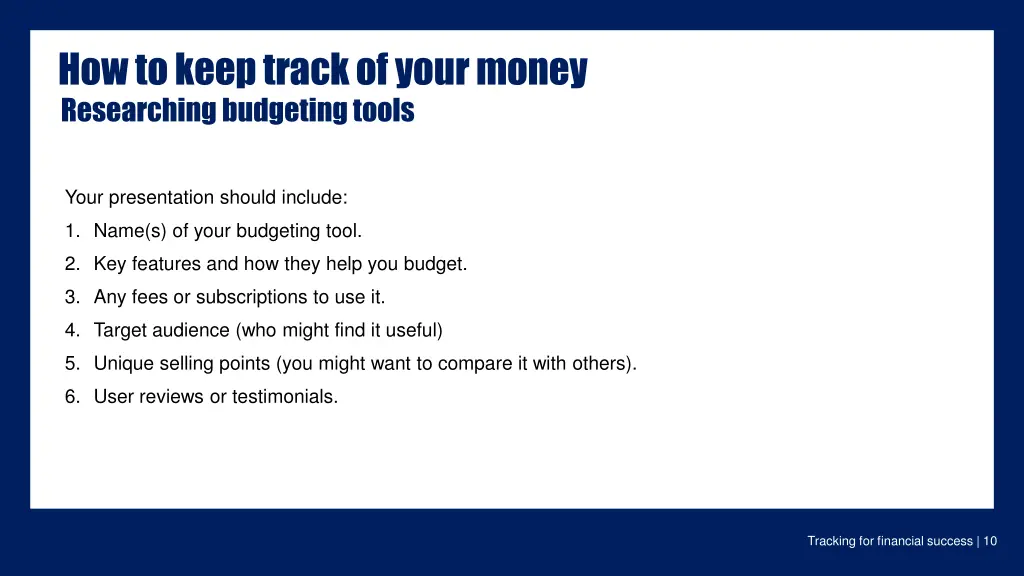 how to keep track of your money 3