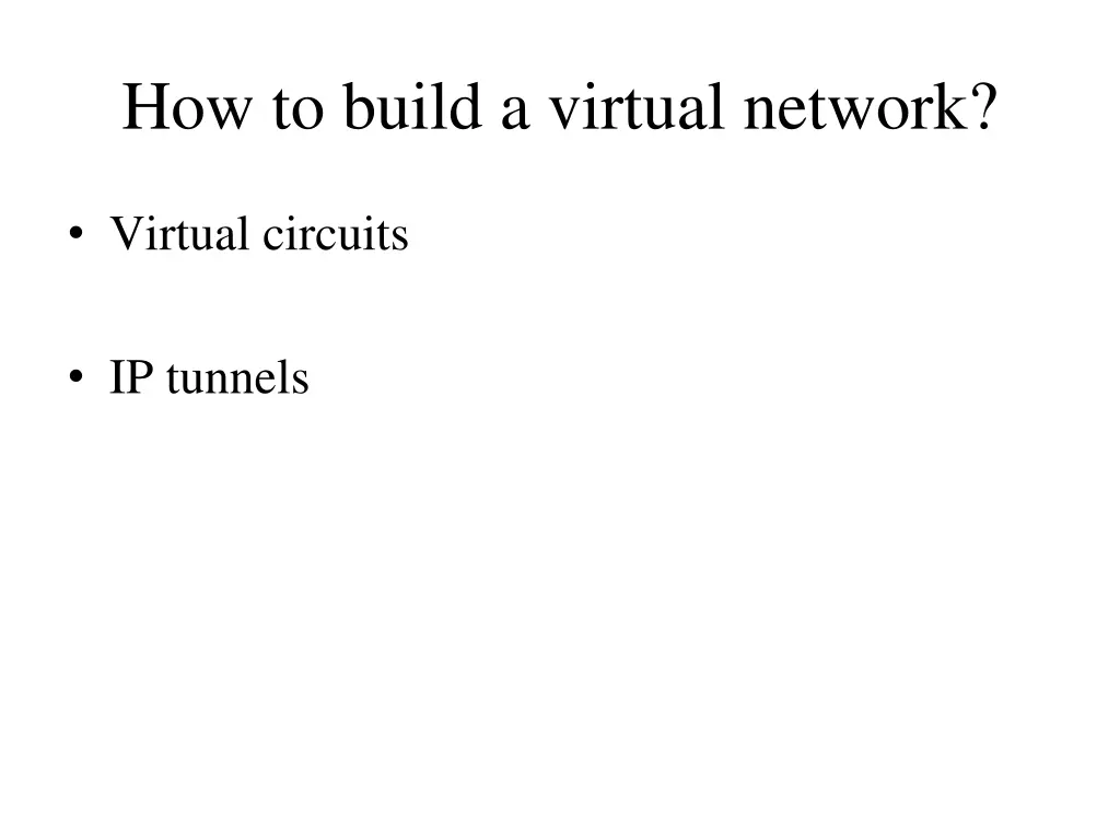 how to build a virtual network