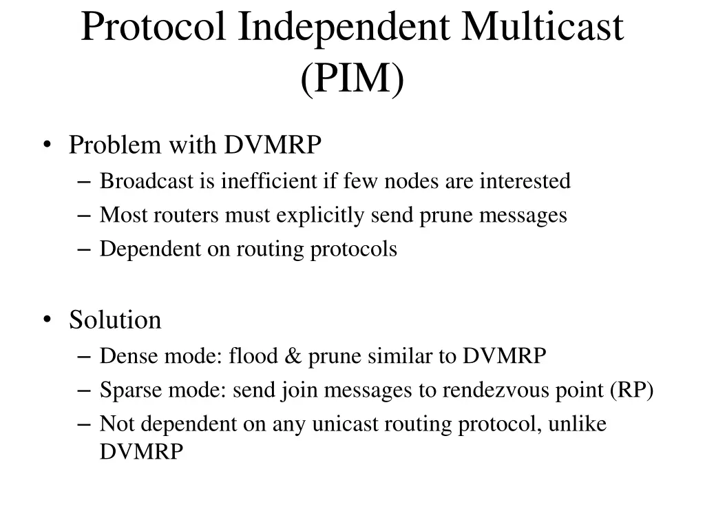 protocol independent multicast pim