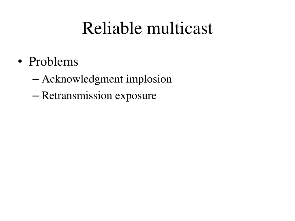 reliable multicast