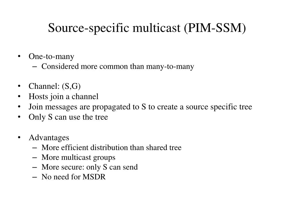 source specific multicast pim ssm
