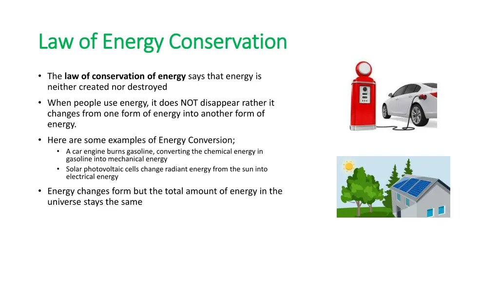 law of energy conservation law of energy
