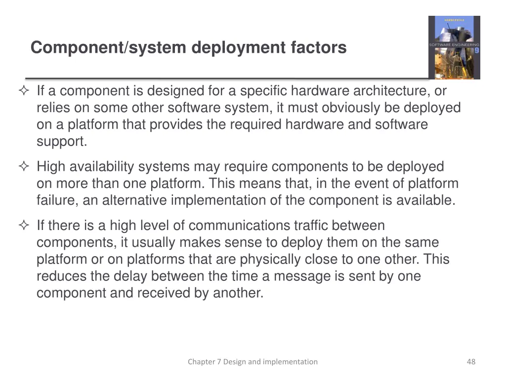 component system deployment factors