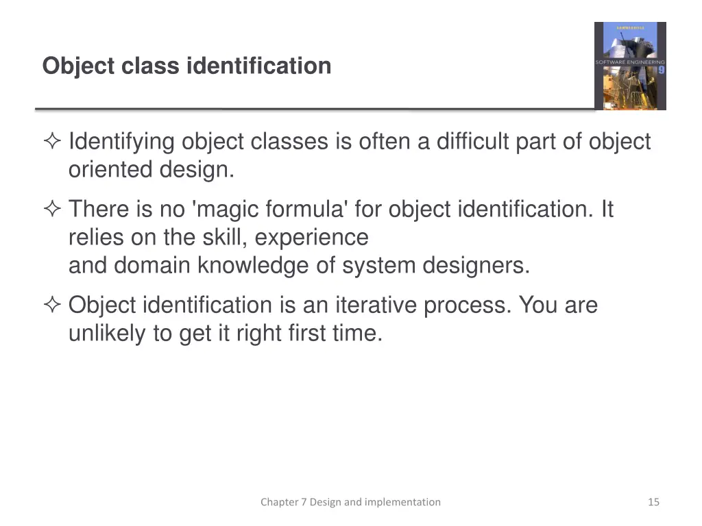 object class identification