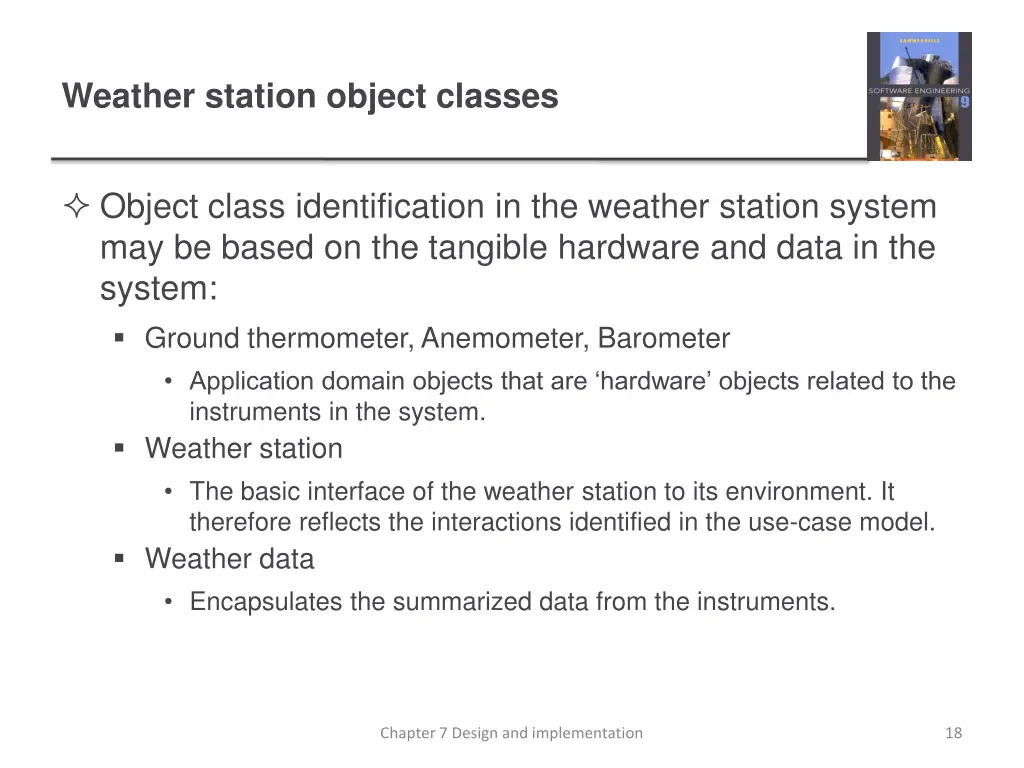 weather station object classes