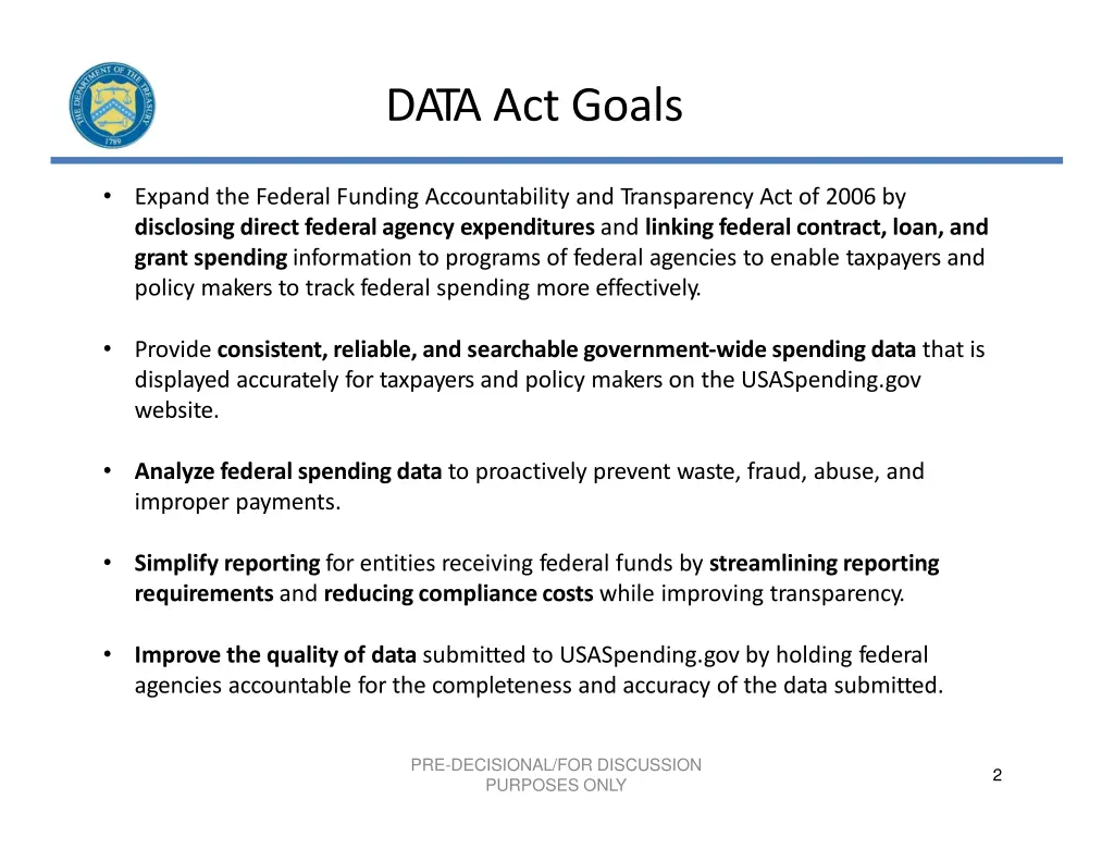 data act goals
