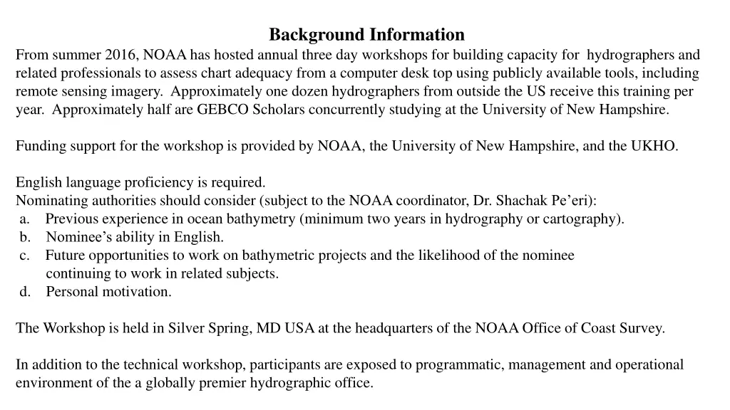 background information