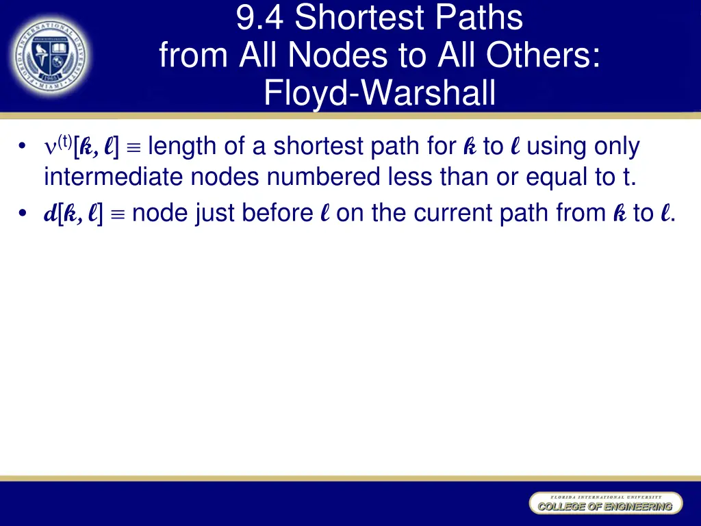 9 4 shortest paths from all nodes to all others
