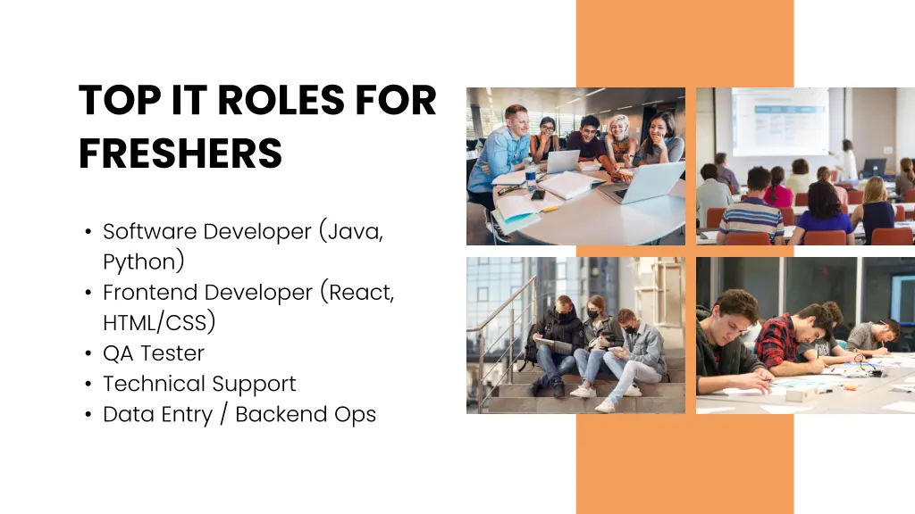 top it roles for freshers
