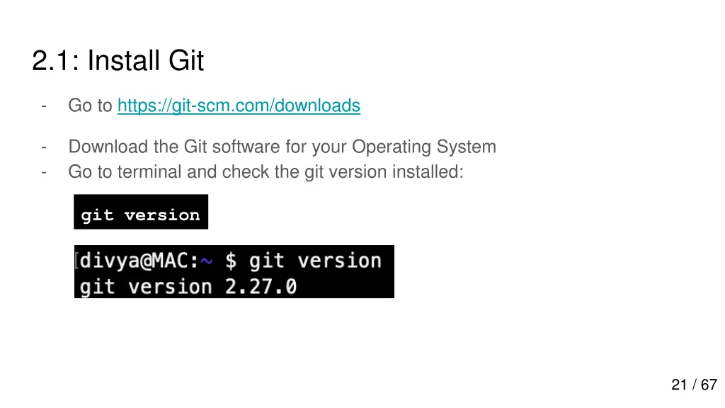 2 1 install git