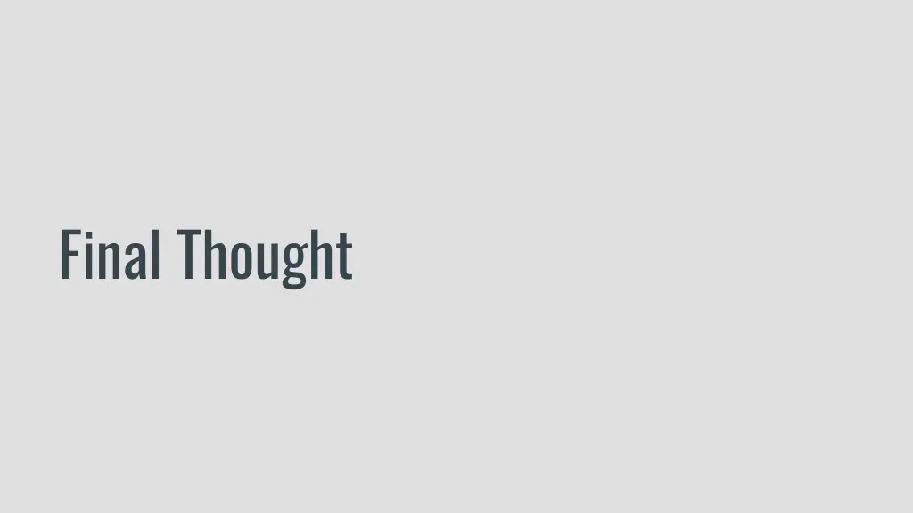 final thought