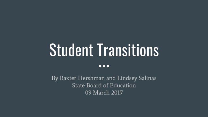 student transitions