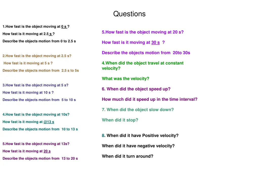 questions 1