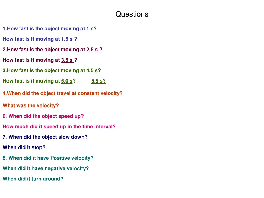 questions