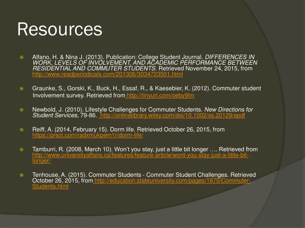resources
