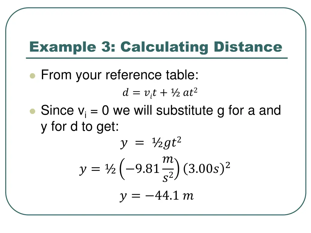example 3 calculating distance 2