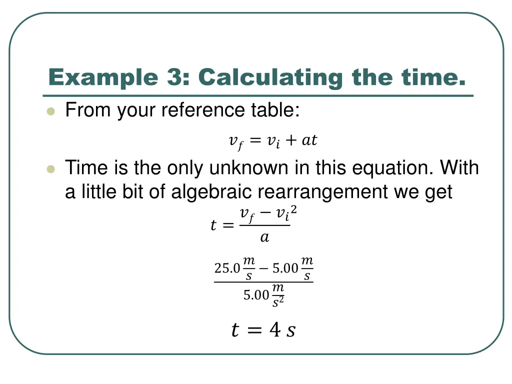 example 3 calculating the time from your