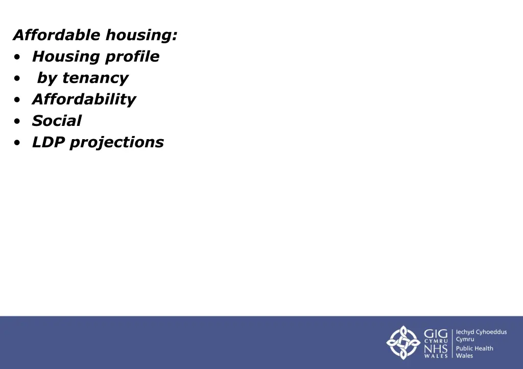 affordable housing housing profile by tenancy