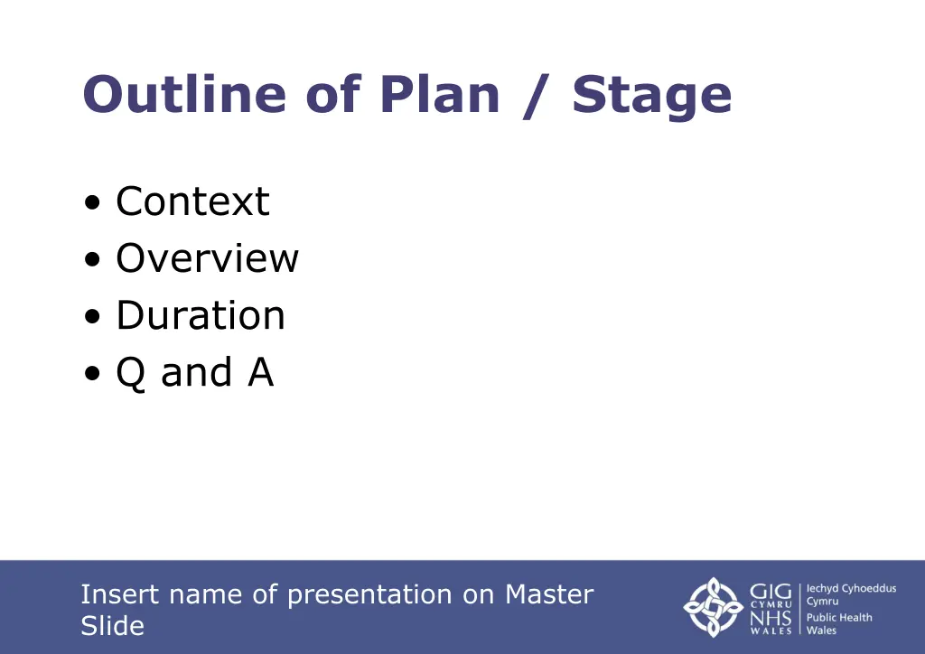 outline of plan stage