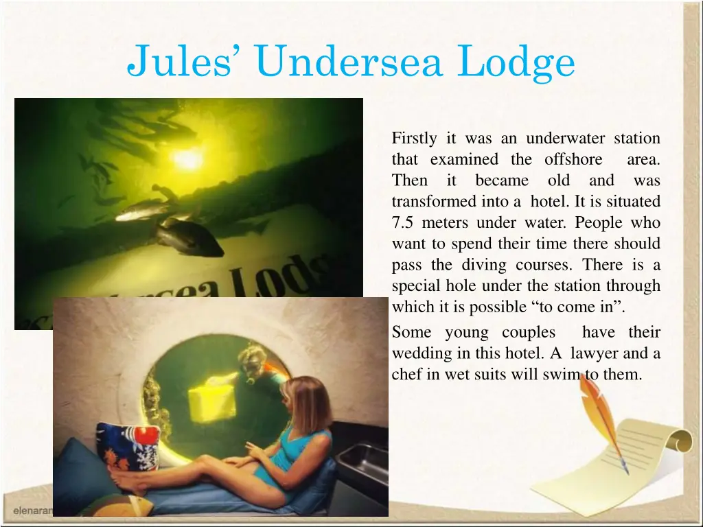 jules undersea lodge