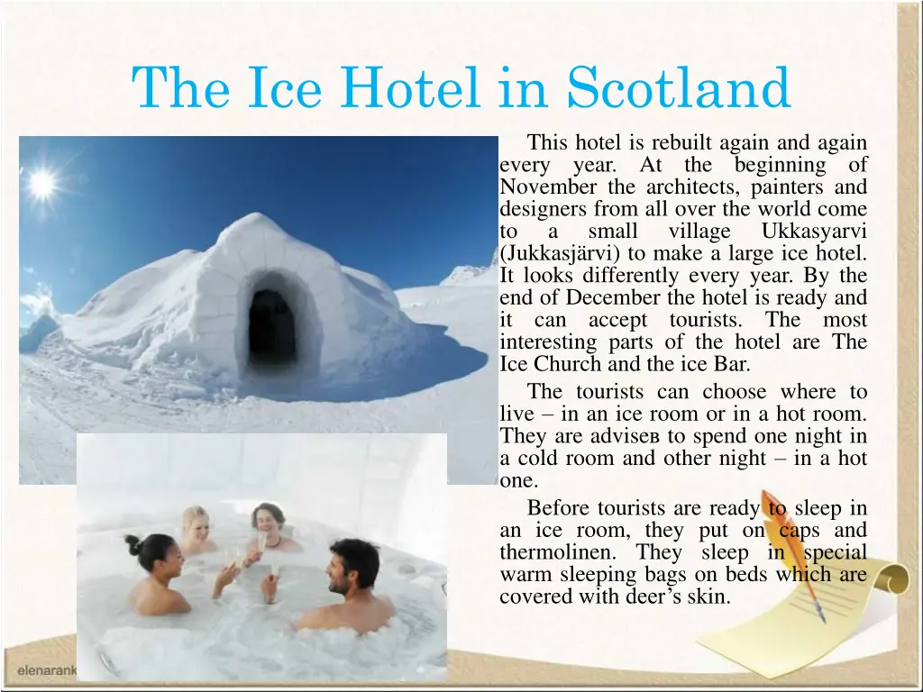 the ice hotel in scotland