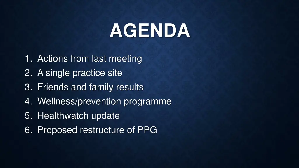 agenda