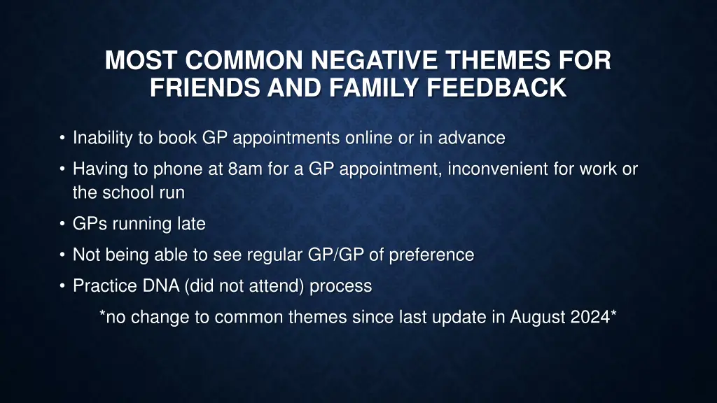 most common negative themes for friends