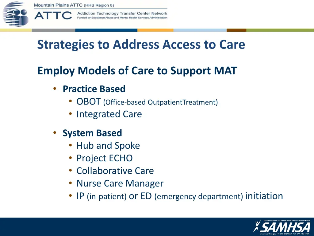 strategies to address access to care 1