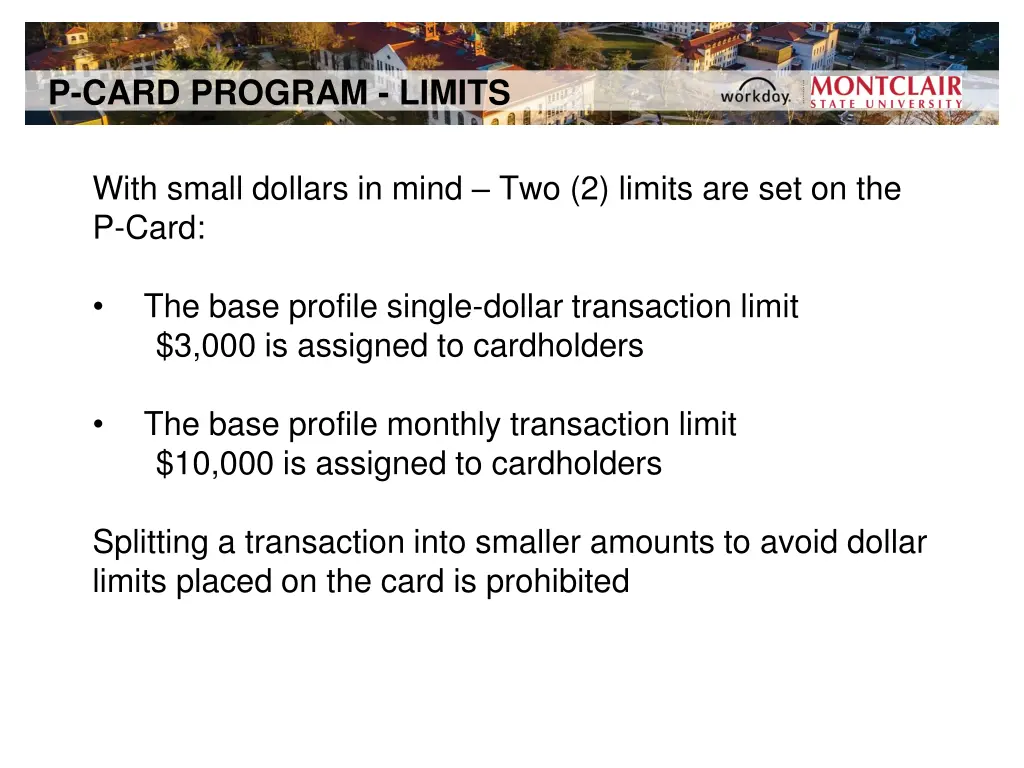 p card program limits