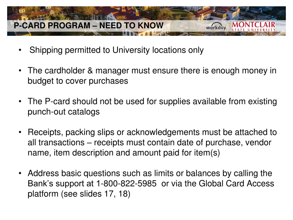 p card program need to know
