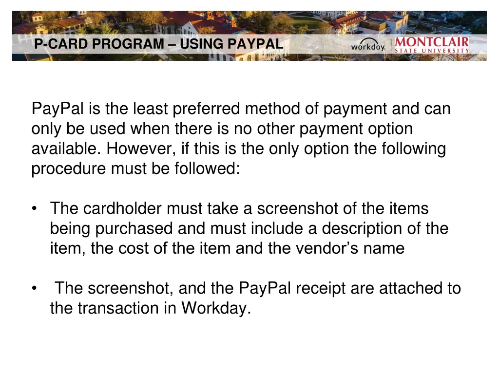 p card program using paypal
