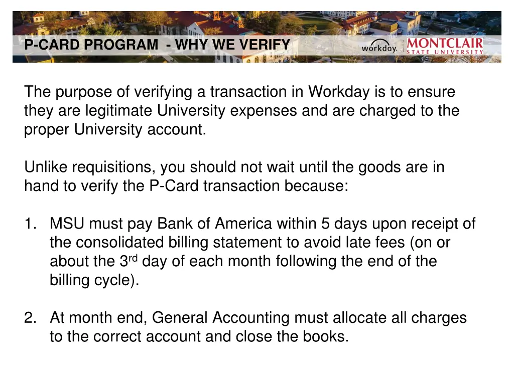 p card program why we verify