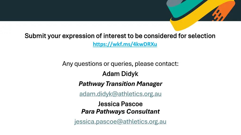 submit your expression of interest