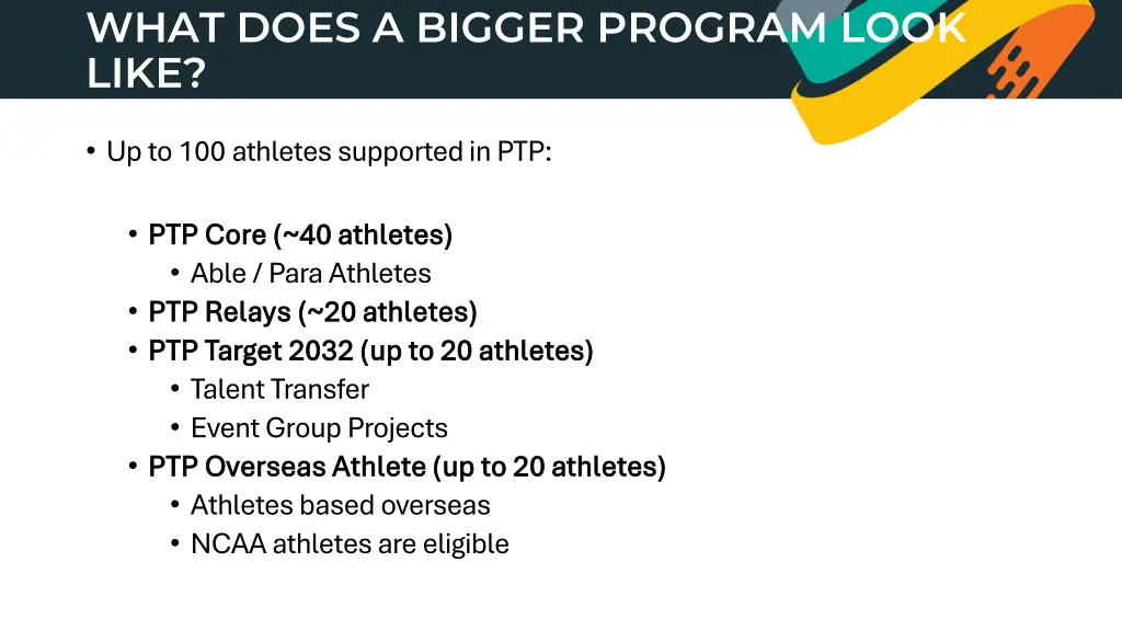 what does a bigger program look like