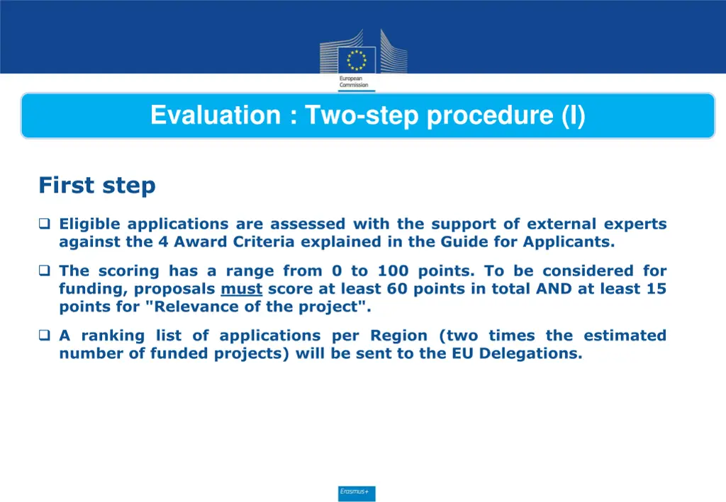 evaluation two step procedure i